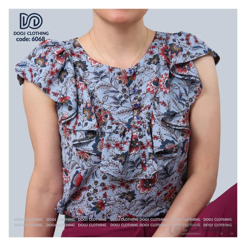 شومیز طرحدار تابستانه کد 6068