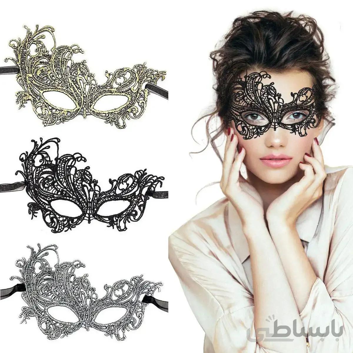 نقاب بالماسکه گیپور پتینه طلایی و نقره ای