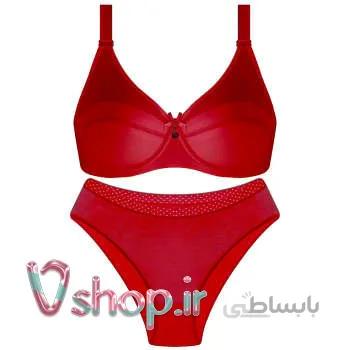 ست شورت و سوتین زنانه نوشه پوش مدل 223 رنگ قرمز