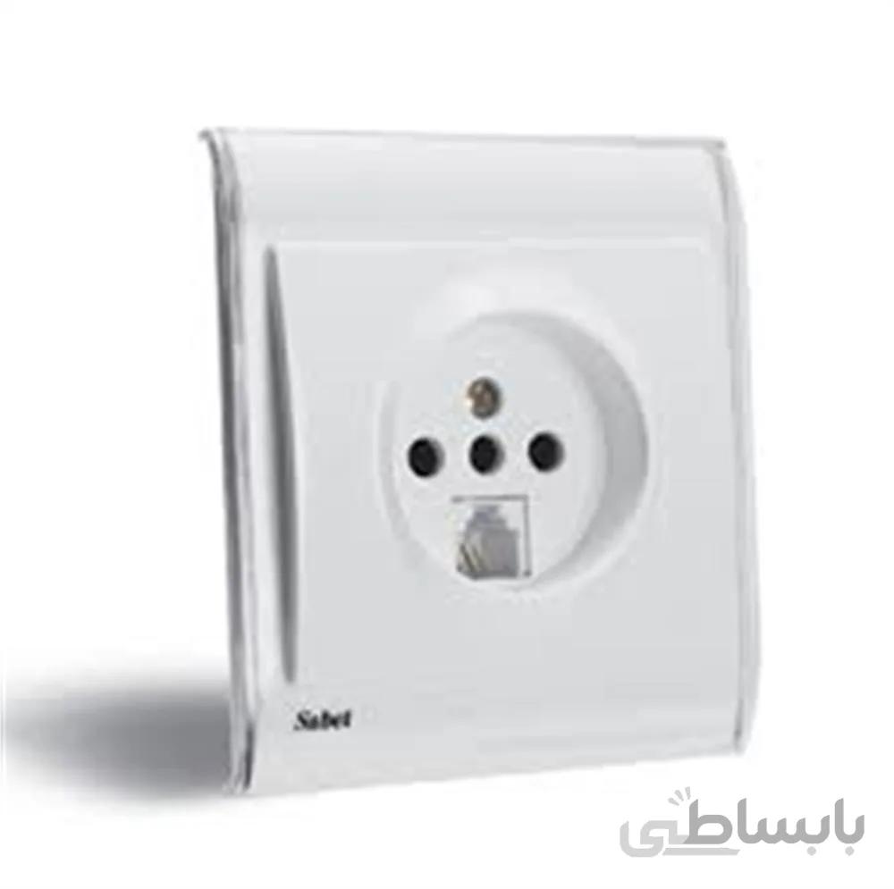 پریز تلفن دوکاره پرشین ثابت الکتریک ا پریز تلفن دوکاره پرشین ثابت الکتریک