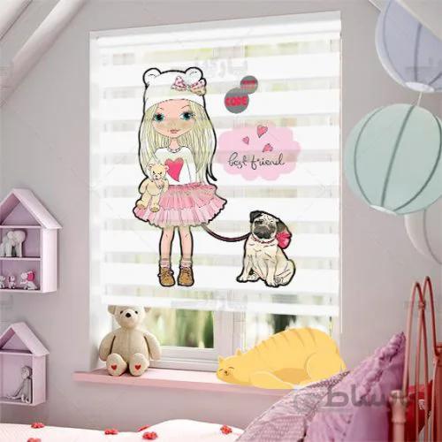 پرده کودک دخترونه صورتی
