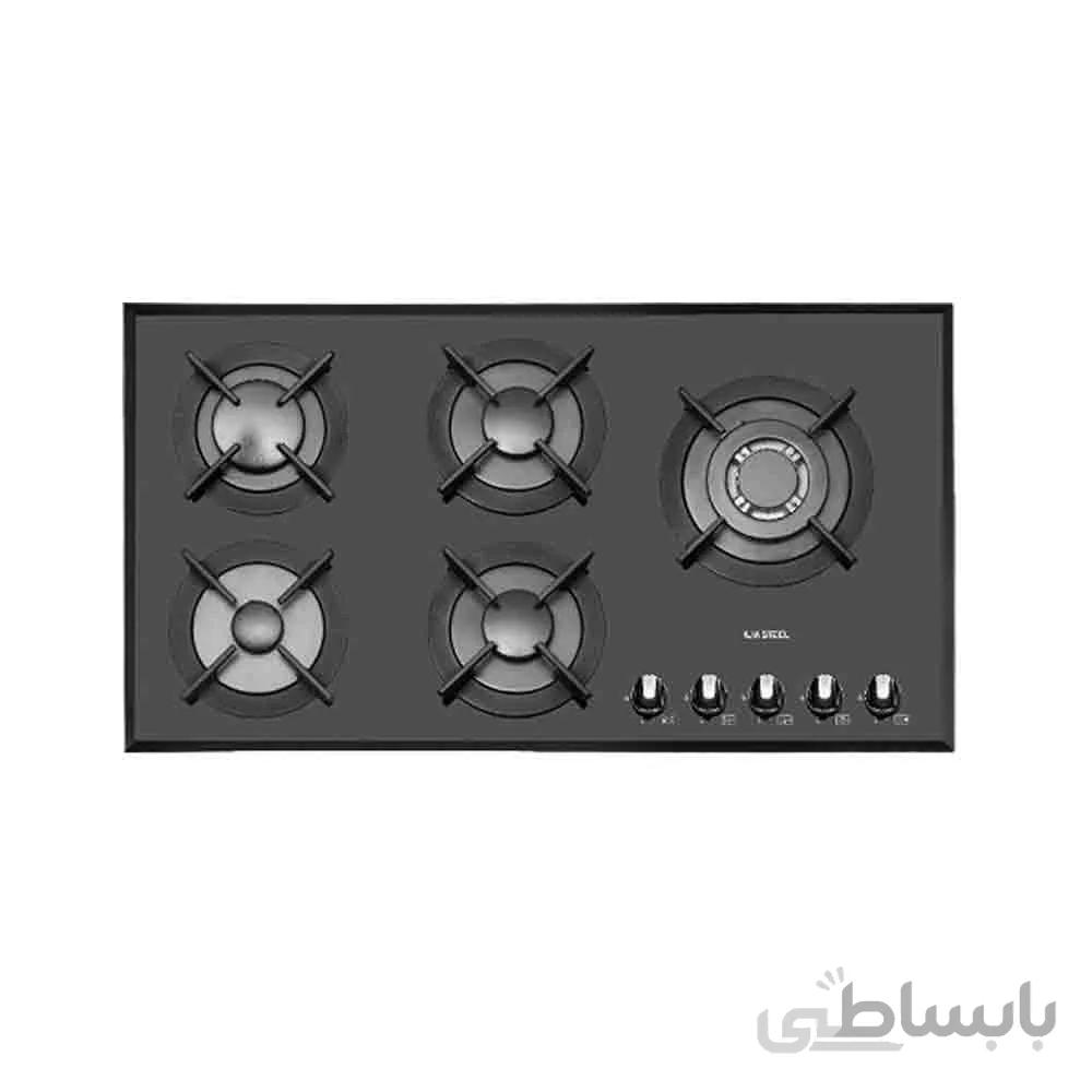 اجاق گاز شیشه ای 5 شعله ی ایلیا استیل مدل G526