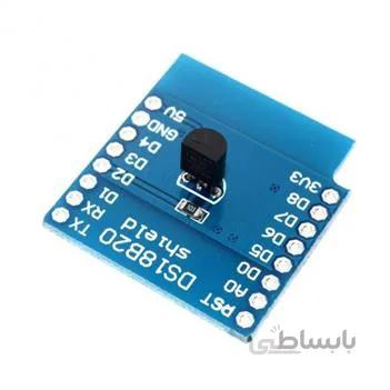 شیلد سنسور دمای DS18B20 برد Wemos Mini D1