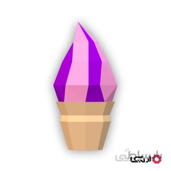 پازل سه بعدی بستنی قیفی میوه ای
