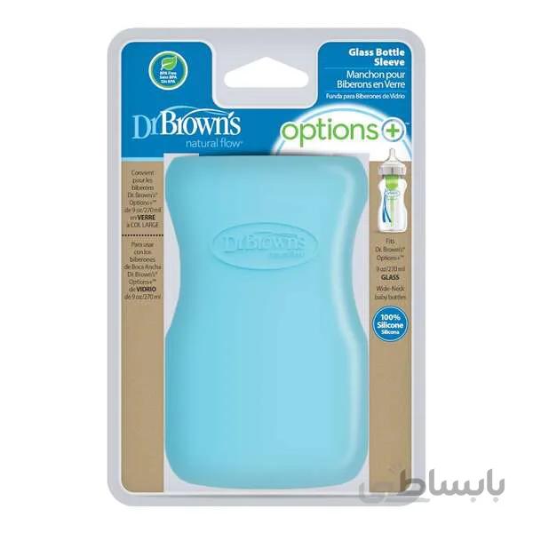 محافظ ضدضربه شیشه شیر نچرال بزرگ آبی دکتر براونز Dr Browns