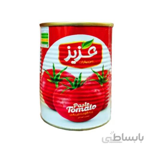 رب گوجه فرنگی قوطی 800 گرم عزیز باکس 12 عددی