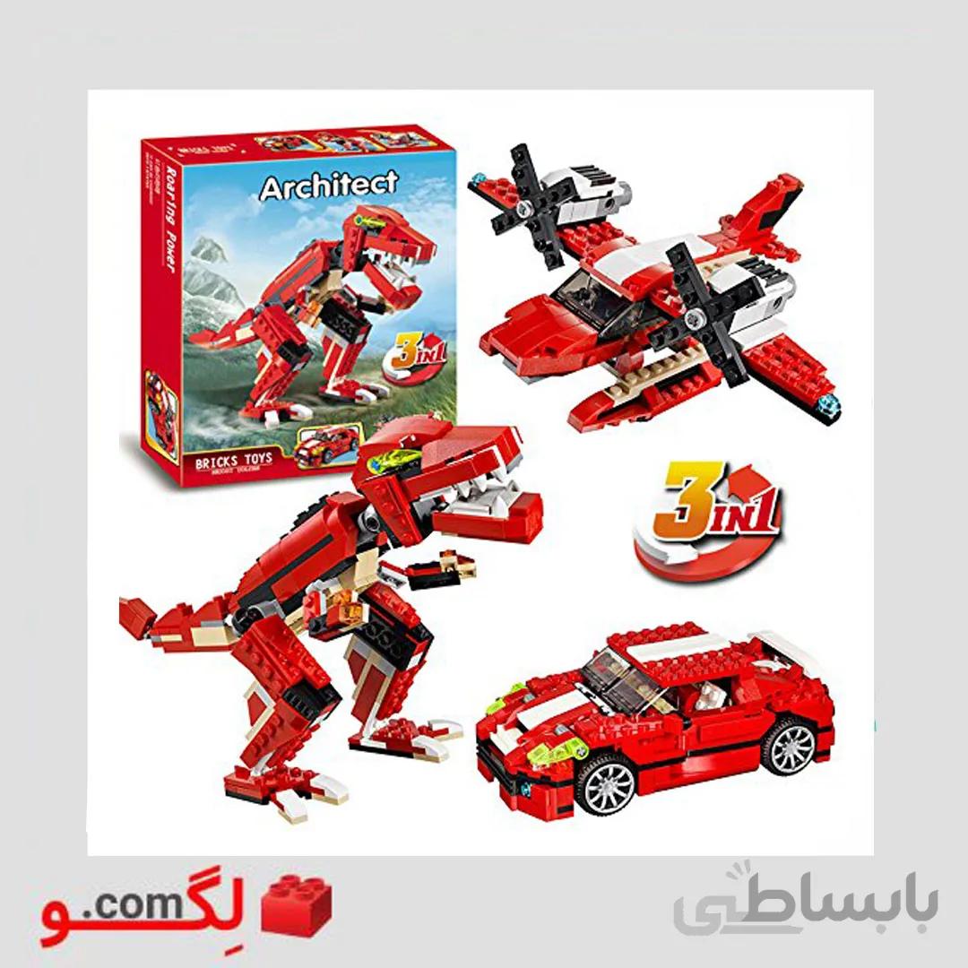 لگو دایناسور ۳ مدل برند JISI آیتم ۳۱۱۶