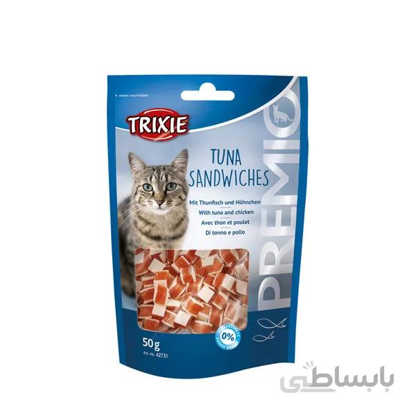 تشویقی گربه تریکسی مدل Tuna Sandwiches وزن ۵۰ گرم ا Trixie Tuna Sandwiches 50g