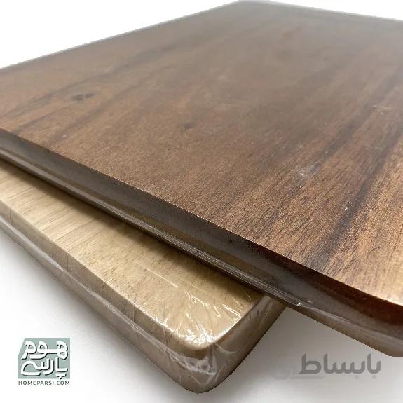 تخته گوشت دسته چوبی قهوه ای