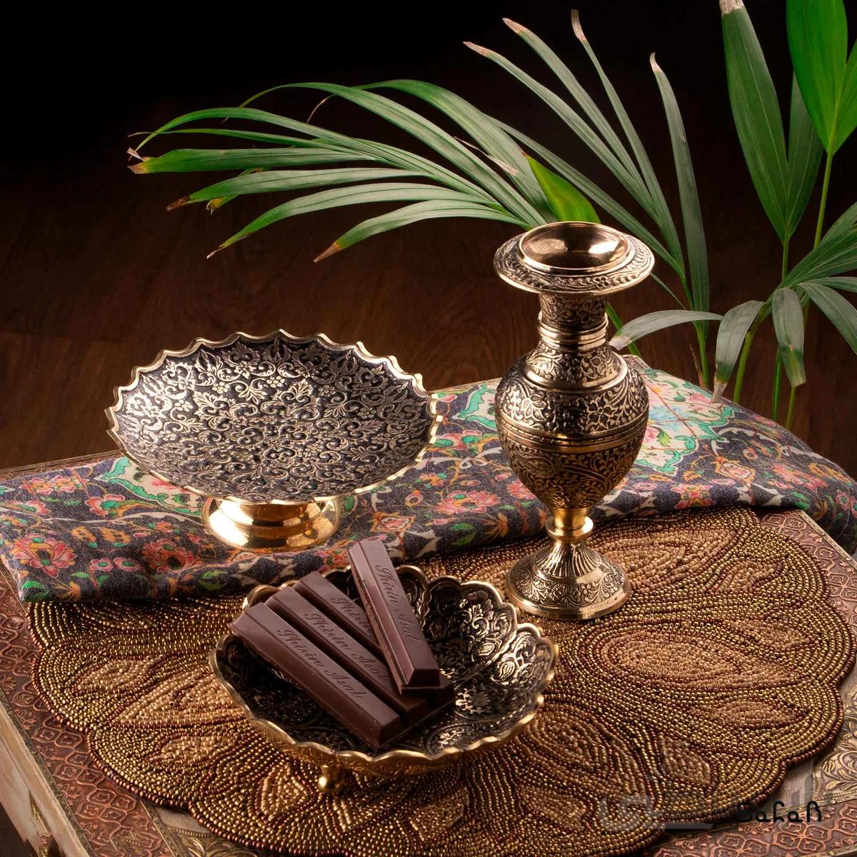 ست پذیرایی برنجی طلایی کد 071