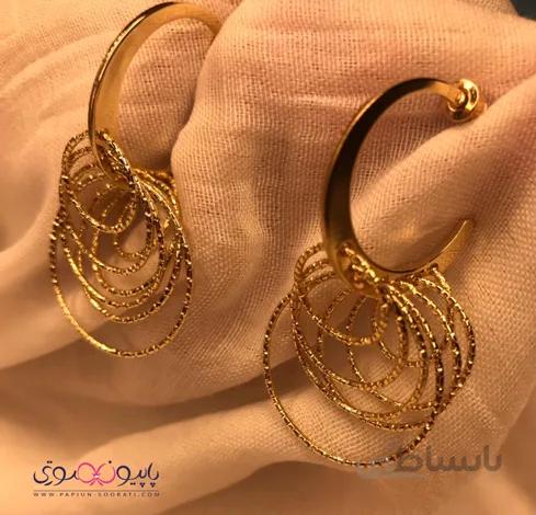 گوشواره طلایی مدرن کد 3