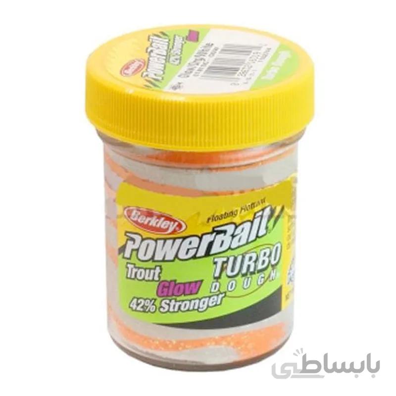 خمیر برکلی پاور بیت قزل الا berkley powerbait glow in the dark trout bait glow orange white