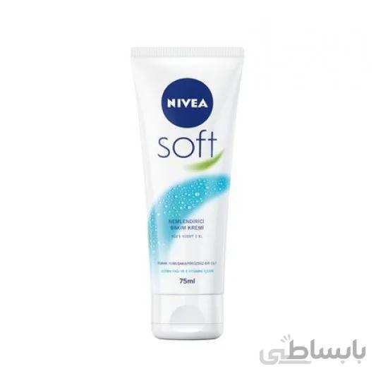 کرم مرطوب کننده دست ، صورت و بدن نیوا مدل سافت Nivea حجم 75 میل