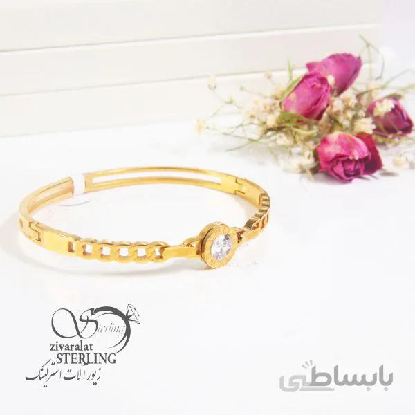 دستبند النگویی زنانه طرح طلا کد 181364
