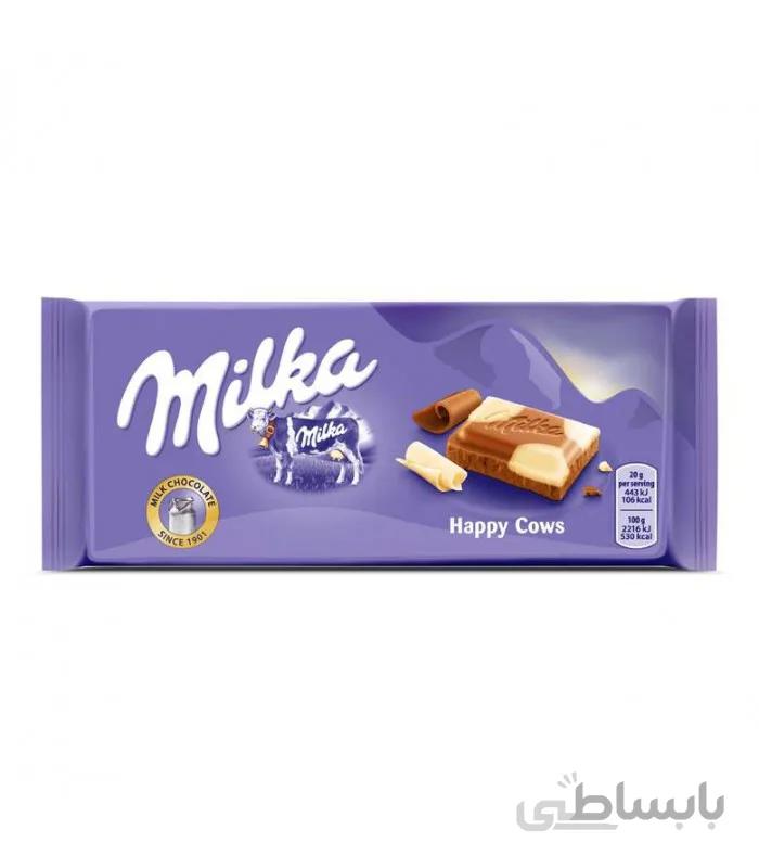 MILKA شکلات شیری هپی کاوز 100 گرمی میلکا