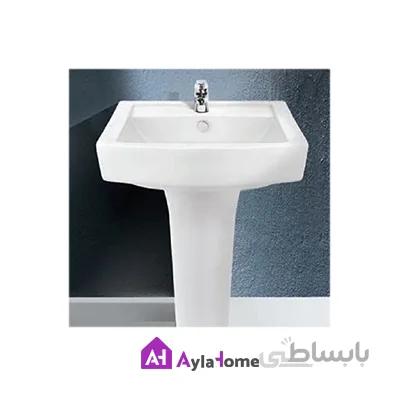 روشویی پایه دار مروارید مدل کرون 61 درجه یک