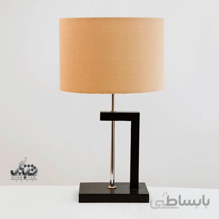 آباژور رومیزی پایه قهوه ای کد 7028 ا آباژور روميزي چشمه نور قهوه اي کد 7028