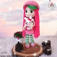 عروسک بافتنی دختر توت فرنگی ( کد 60272 )