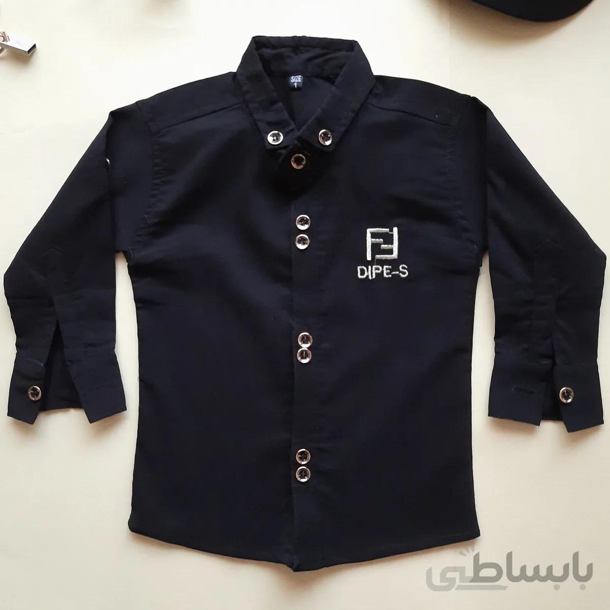 پیراهن آستین بلند مشکی محرم نخی