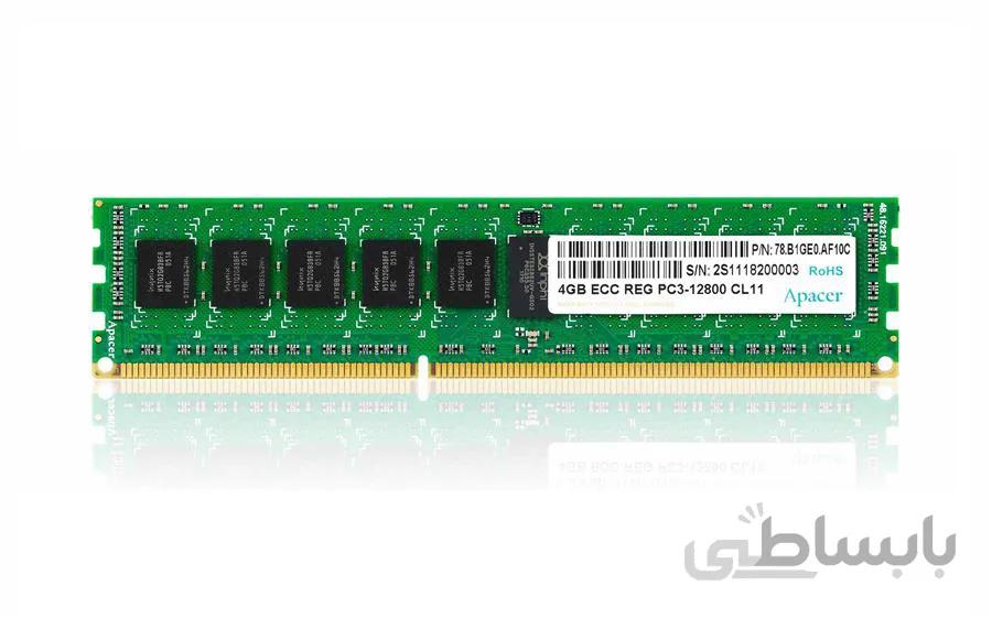 رم کامپيوتر اپيسر UNB PC3-12800 CL11 UDIMM DDR3 1600MHz ظرفيت 4 گيگابايت ا Apacer UNB PC3-12800 CL11 4GB DDR3 1600MHz U-DIMM RAM