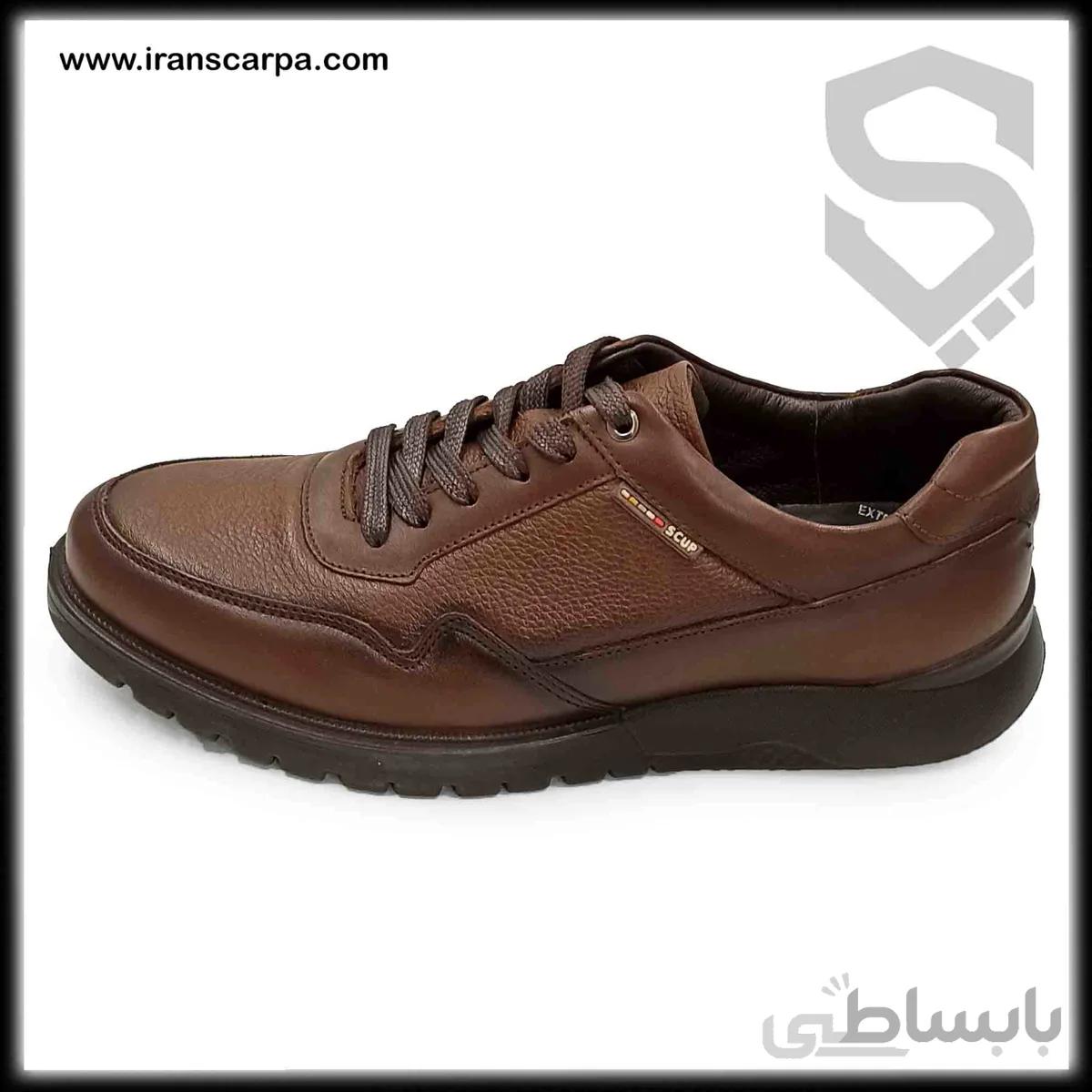 کفش چرم بندی مدل لوبیت