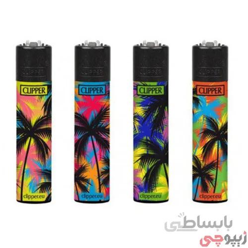 فندک کلیپر اصل بسته ۴ عددی مدل clipper palm