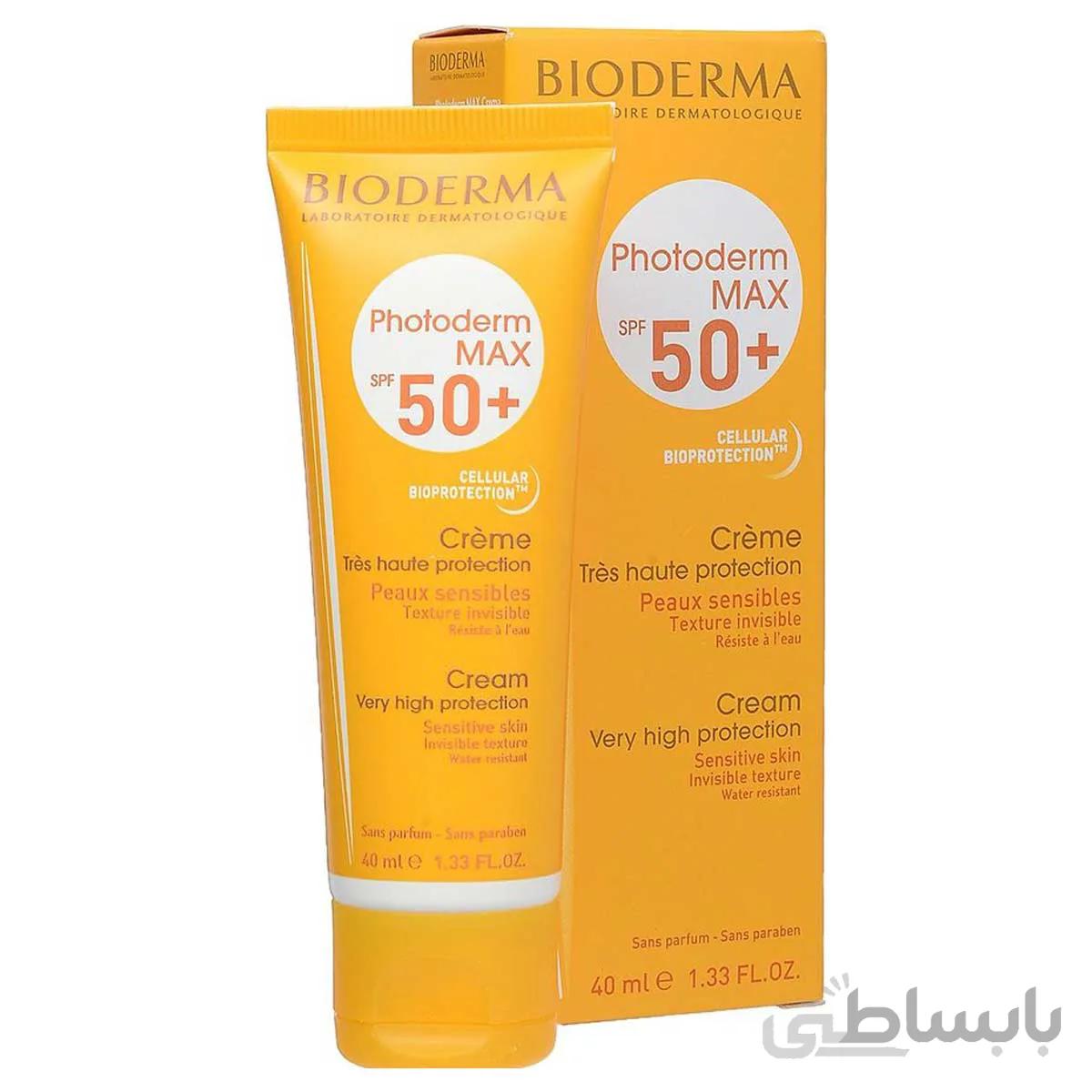 کرم ضد آفتاب فتودرم مکس SPF50 بی رنگ بایودرما 40 میل