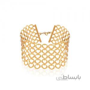 دستبند طلا زنانه طرح قلب کد LB110