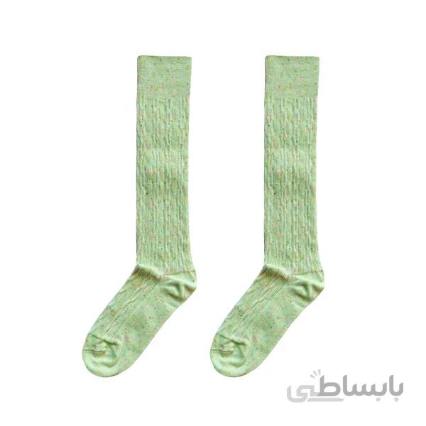 جوراب زیر زانو زنانه طرح بافت نپ دار کد ph583