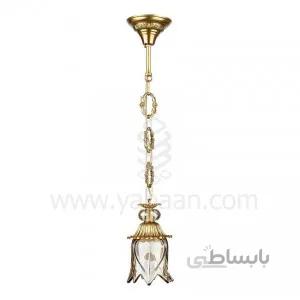 لوستر برنزی چشمه نور 1 شعله کد 2750