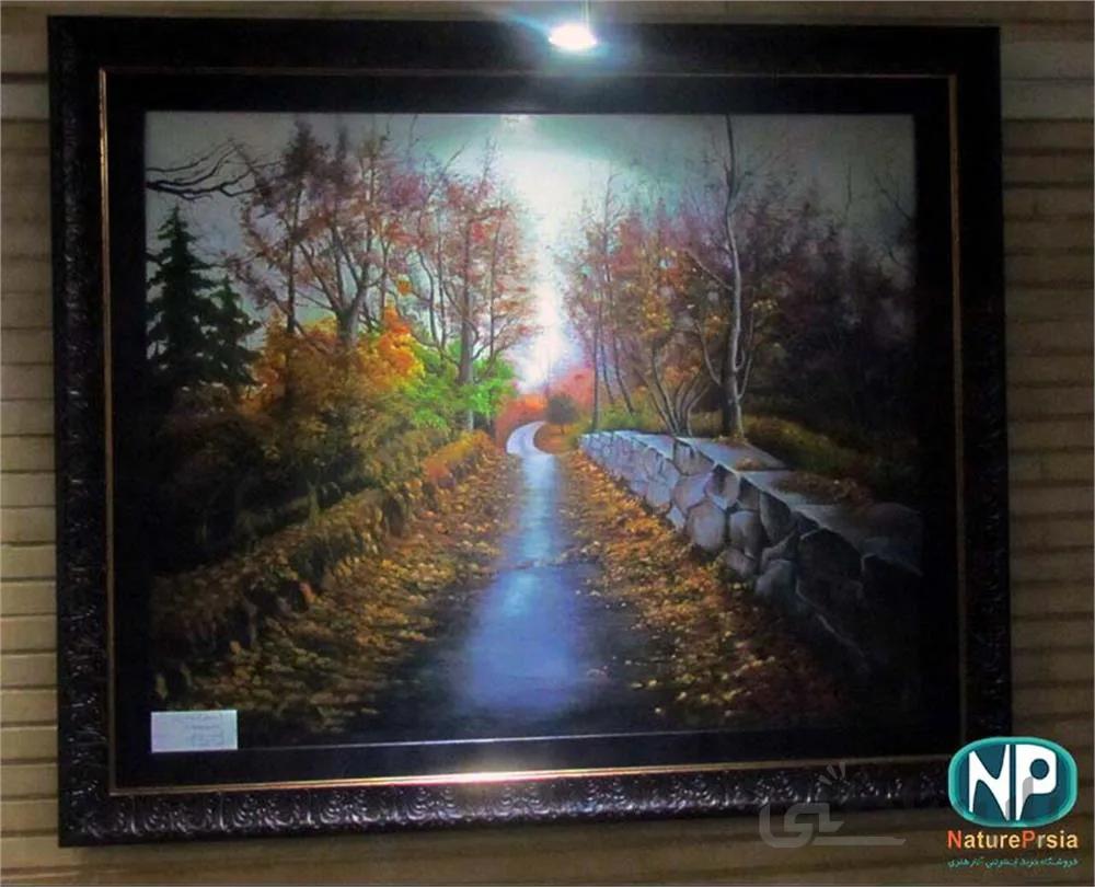 تابلو نقاشی رنگ روغن پاییز بارانی ا Painting, oil painting rainy autumn