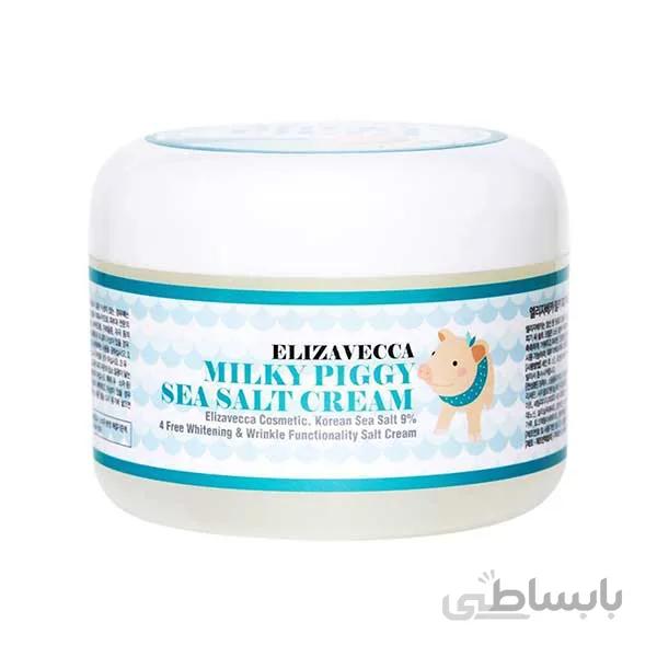کرم نمک دریایی سفید کننده و ضد چروک الیزاوکا ELIZAVECCA sea salt cream