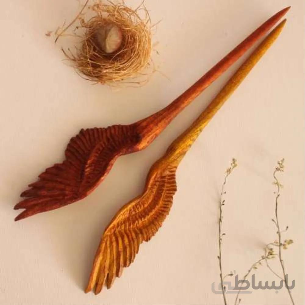 گیره مو دستساز طرح کالا بال فرشته ا Handmade hair clip flower design Lily lipstick