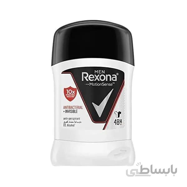 استیک ضد تعریق مردانه رکسونا Antibacterial+Invisible ا Rexona ANTIBACTERIAL+INVISIBLE