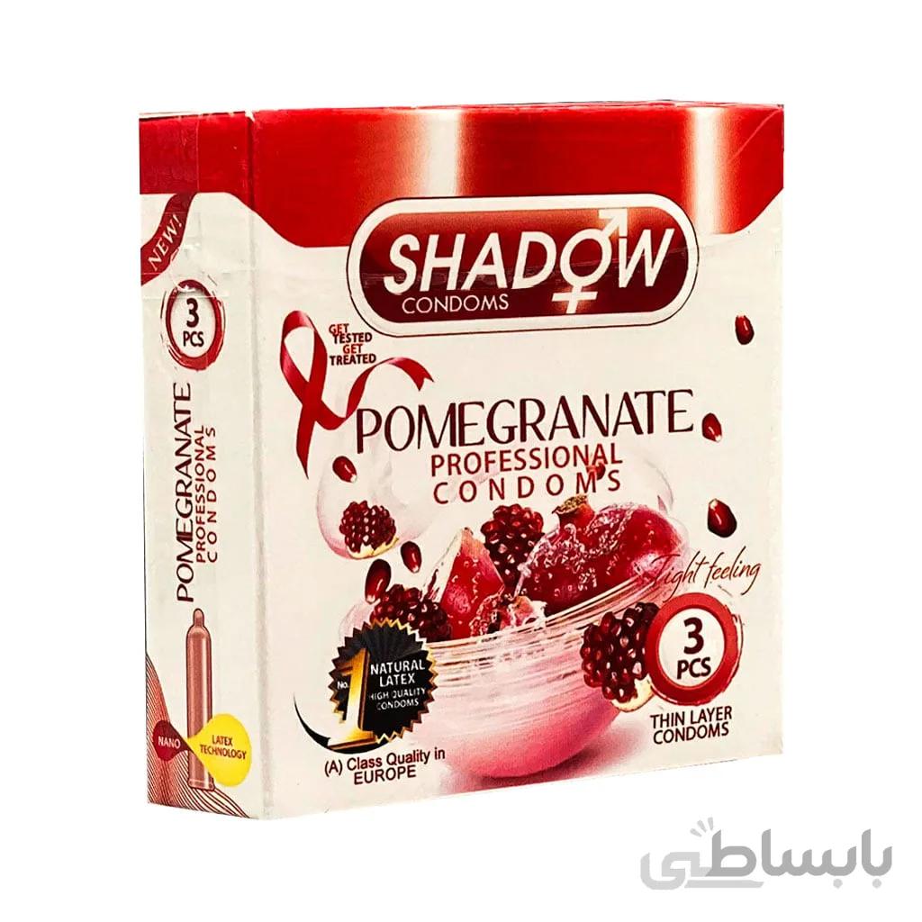 کاندوم شادو مدل Pomegranate بسته 3 عددی