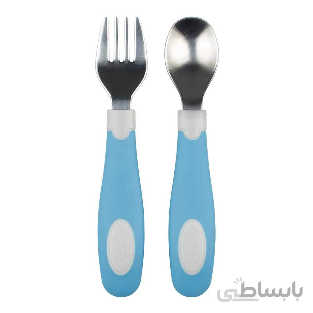 قاشق و چنگال استیل دکتر براون dr browns