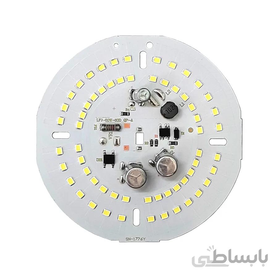 ال ای دی 50 وات 220 ولت گرد مهتابی قطر 100 میلیمتر
