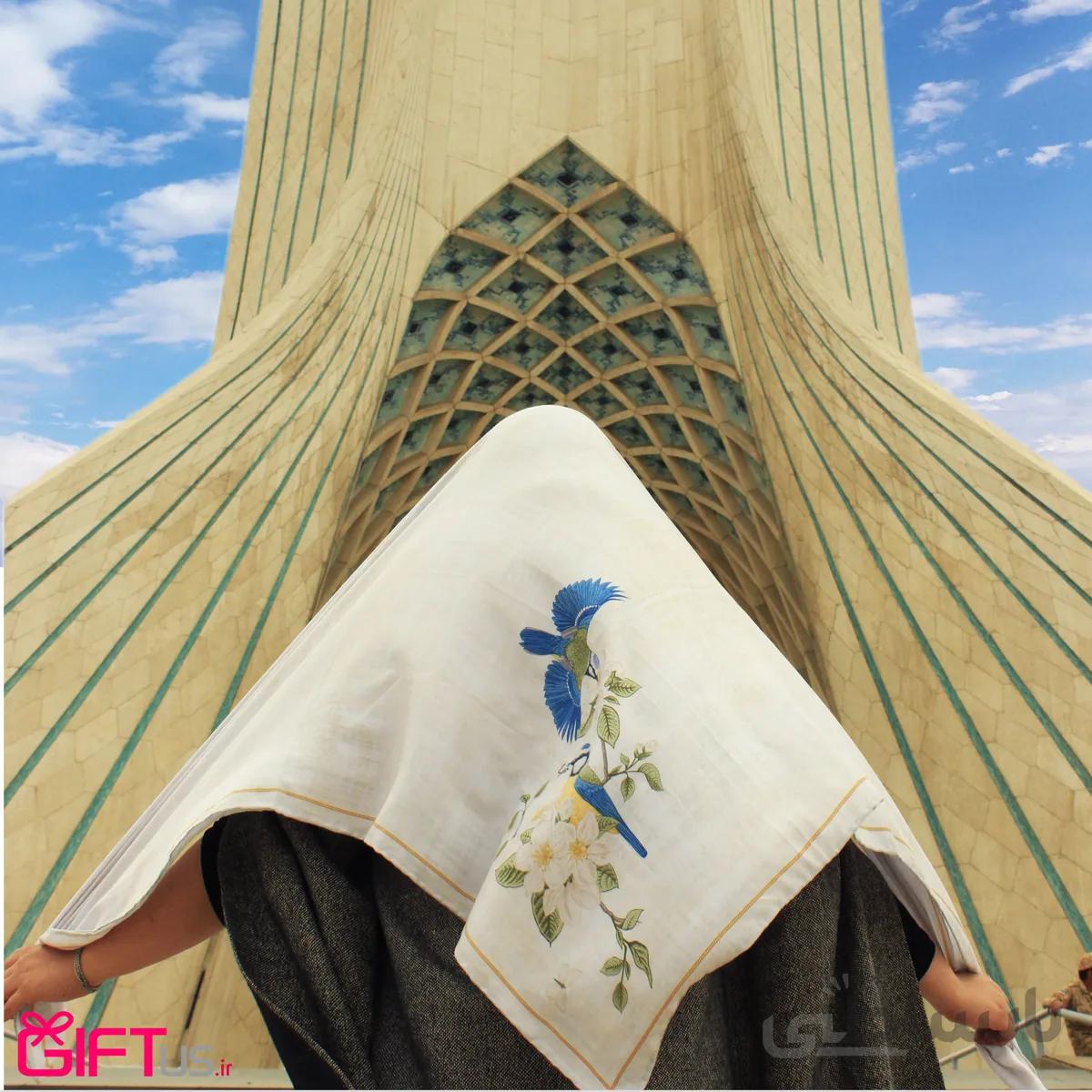 روسری طرح طبیعت