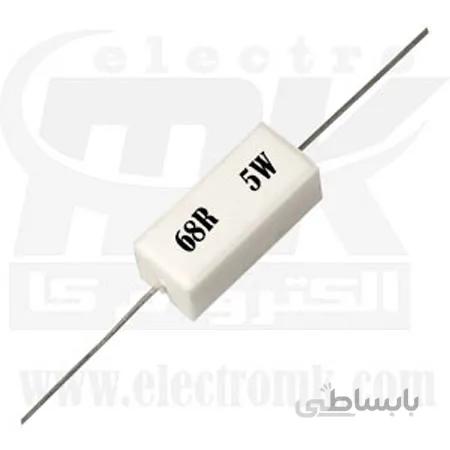 مقاومت آجری ۵وات ۶۸اهم