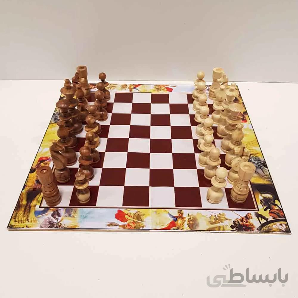 صفحه شطرنج فلکس با مهره شطرنج اعلا فندقی