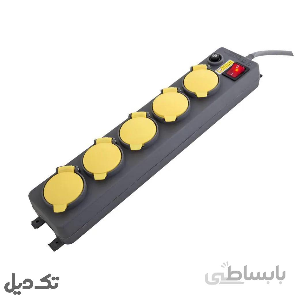 5 خانه فیوز دار دربدار با کابل 5 متری پارت الکتریک ا PART ELECTRIC Power Strip