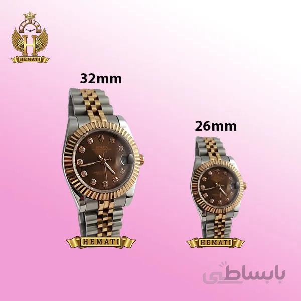 ساعت زنانه رولکس دیت جاست Rolex Datejust RODJL112 نقره ای رزگلد
