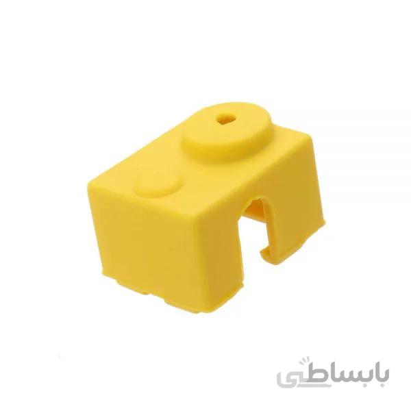 پوشش سيليکونی ویژه بلوک mk8 ورژن 6 زرد رنگ / Silicone Cover for MK8 Aluminium Block V6