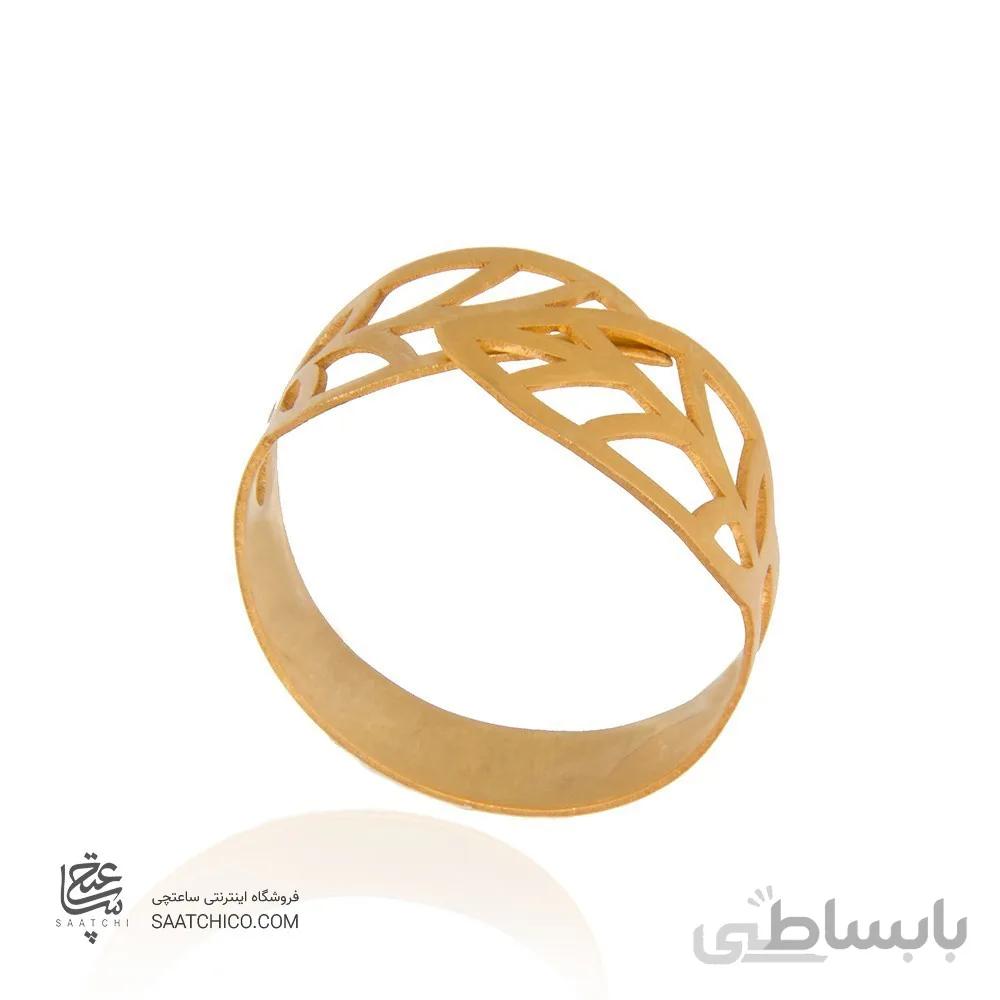 انگشتر طلا زنانه طرح برگ کد LR601