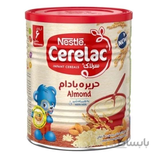 سرلاک حریره بادام برای کودکان بالای 6 ماه نستله 400 گرم ا Nestle Cerelac Almond with Milk