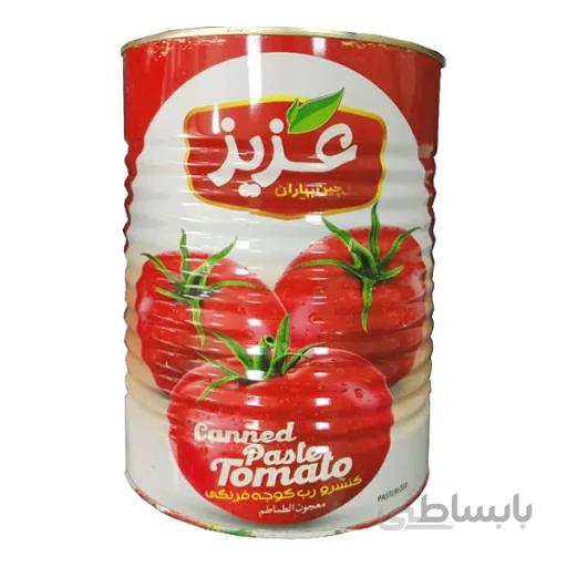 رب گوجه فرنگی 4 کیلویی عزیز کارتن 4 عددی