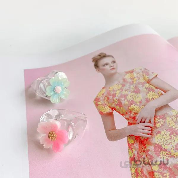 انگشتر شکوفه شیشه ای ا Glass bloom ring