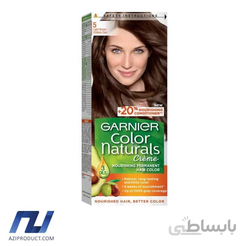 کیت رنگ مو گارنیه شماره 5 حجم 40 میل رنگ قهوه ای