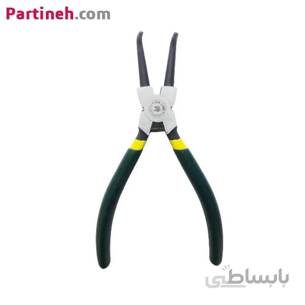 انبر خار جمع کن سر کج سایز 7 اینچ برند KUN LONG ا 7 inch circlip pliers