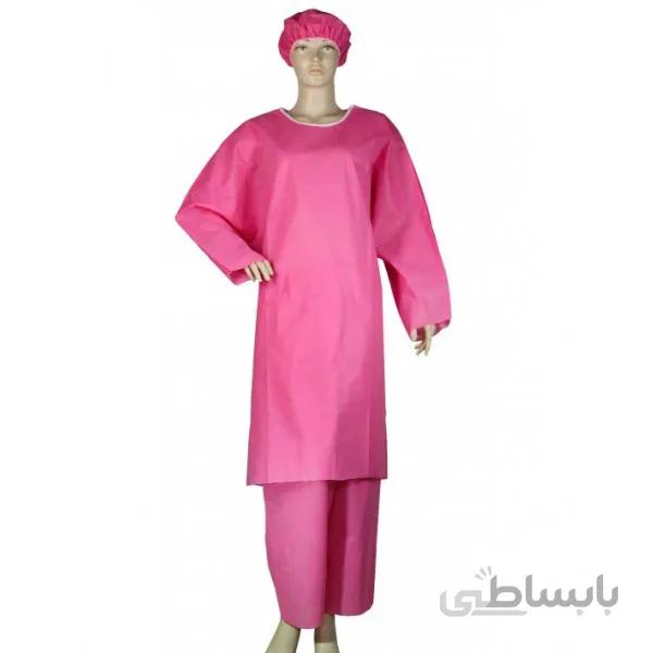 ست بیمار (گان شلوار کلاه) یکبار مصرف